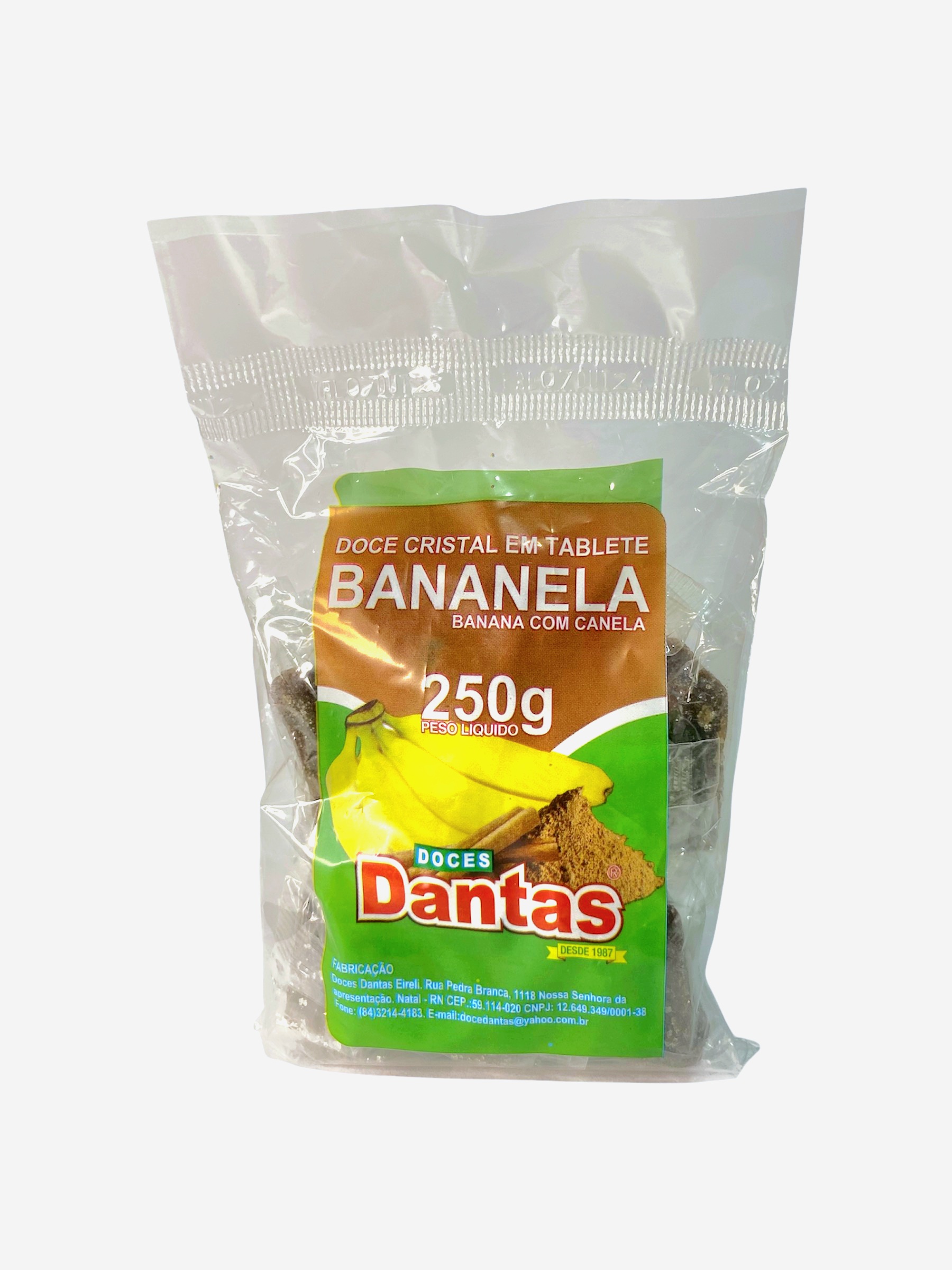 Doce Cristal em Tablete - Bananela – 16x250g